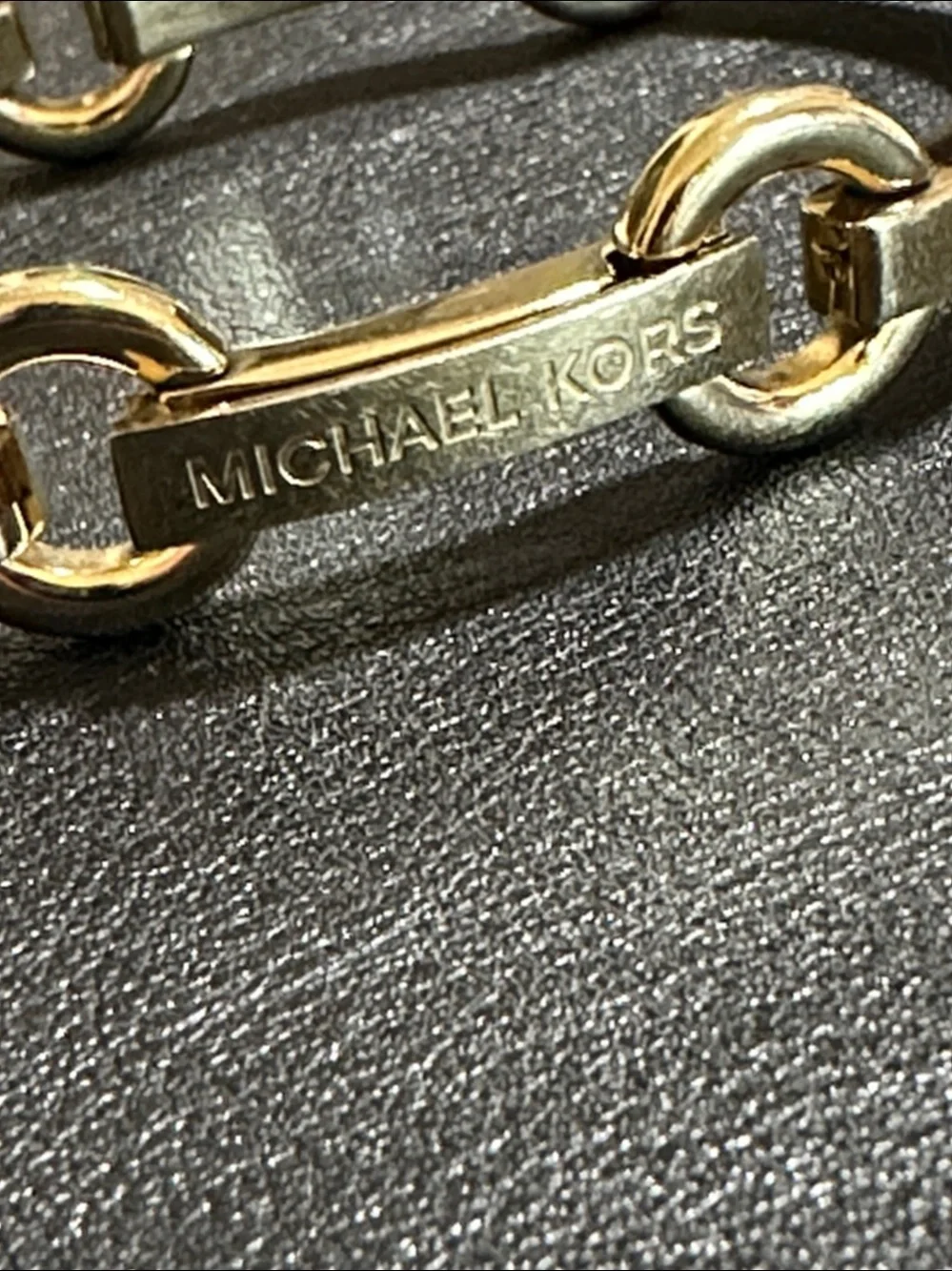 Michael Kors Gold Tone Status Link Horsebit Bangle Bracelet